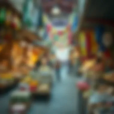 Cultural market scene in Deira showcasing local goods