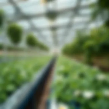 Sustainable Agriculture Strategies in Dubai Sustainable farming practices illustrated through greenhouses and vertical farms