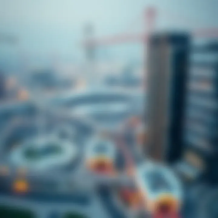 Infrastructural Developments in Al Barsha A detailed map highlighting infrastructural developments in the Al Barsha area.