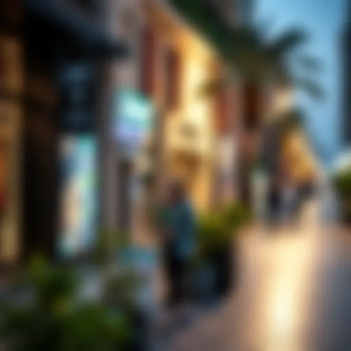 Lifestyle Offerings in Al Barsha A vibrant street scene capturing the lifestyle and amenities in Al Barsha.