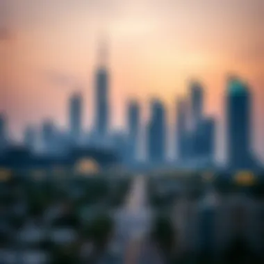 Al Barsha Business Center Skyline A stunning skyline view of Al Barsha Business Center, showcasing modern architecture.