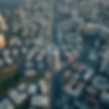 Aerial view of Al Ghurair neighborhood showcasing modern architecture and urban layout
