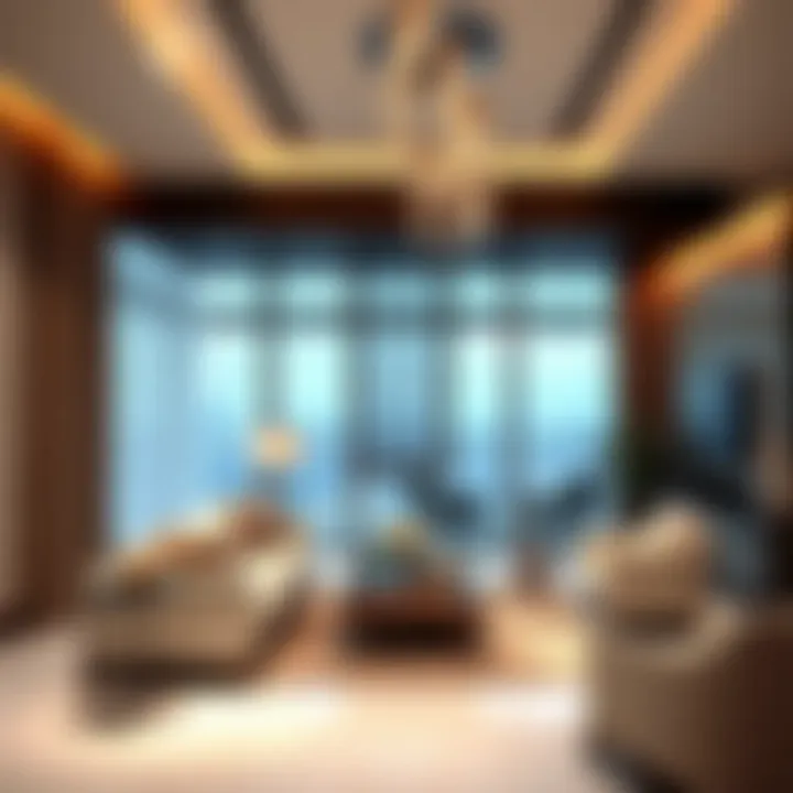 Luxurious interior of an Al Ghurair apartment highlighting modern design elements