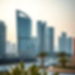 Stunning skyline view of Al Jaddaf showcasing modern architecture