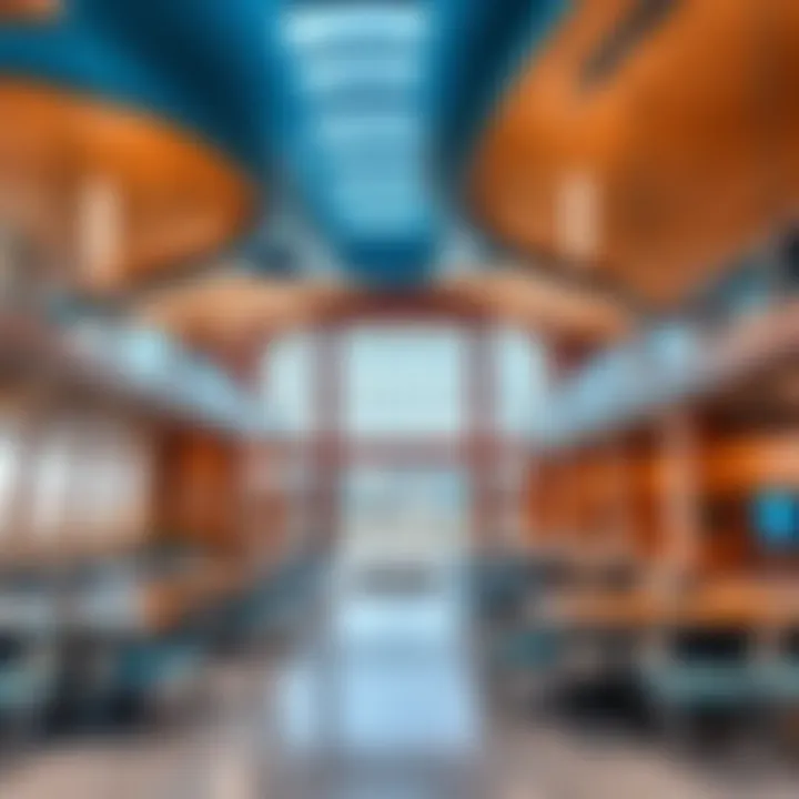 Interior amenities of the community centre