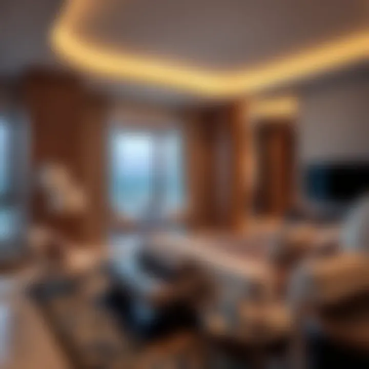 Luxurious interior of a suite at Al Raha Beach Hotel