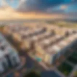 Aerial view of Al Tawar 3 showcasing its modern residential architecture