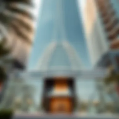 Architectural Marvel: The Al Zarooni Building Facade Stunning facade of the Al Zarooni Building showcasing its innovative design