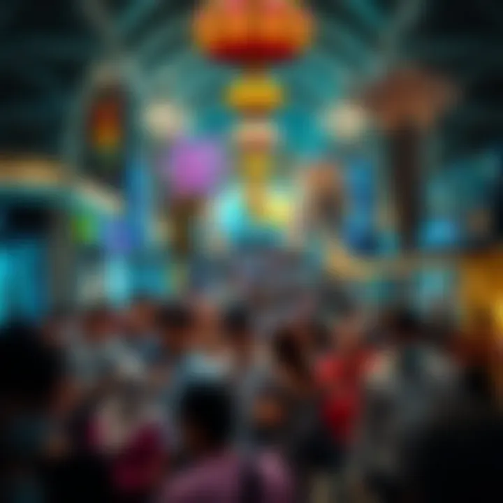 Leisure Activities in المعيصم مول Crowd enjoying leisure activities in المعيصم مول