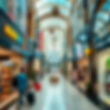 Vibrant retail space inside العربي مول filled with diverse shopping options