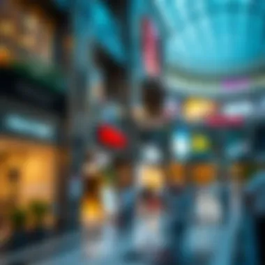 Commercial Landscape of Atrium Center Vibrant commercial activity within Atrium Center