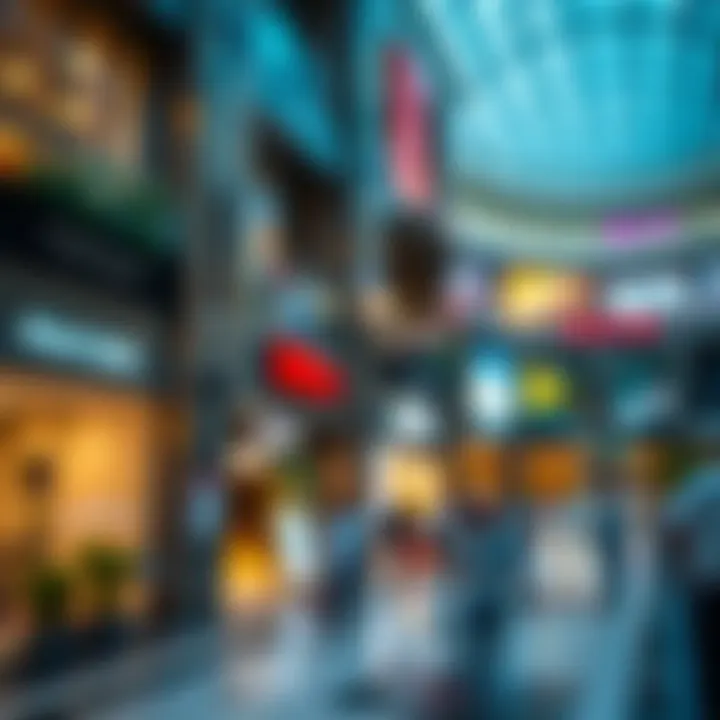 Commercial Landscape of Atrium Center Vibrant commercial activity within Atrium Center