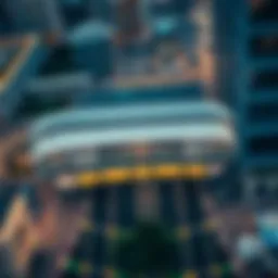 Aerial view of برجمان Metro Station showcasing its architectural elegance