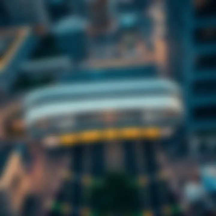 Aerial view of برجمان Metro Station showcasing its architectural elegance