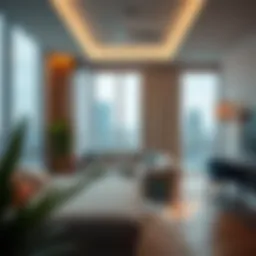 Luxurious interior of a prime hotel apartment showcasing modern design