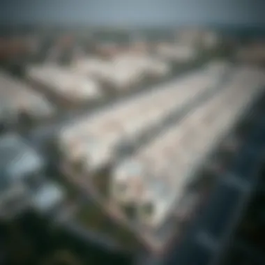 Aerial Perspective of District 8 Aerial view of District 8 showcasing modern residential architecture