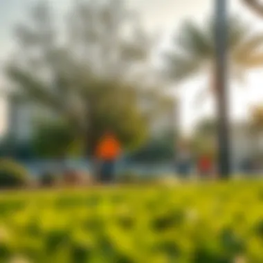 Vibrant Community Life in District 8 Community park in District 8 with families enjoying outdoor activities