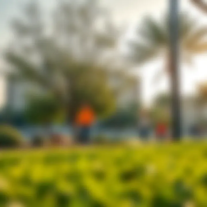 Vibrant Community Life in District 8 Community park in District 8 with families enjoying outdoor activities