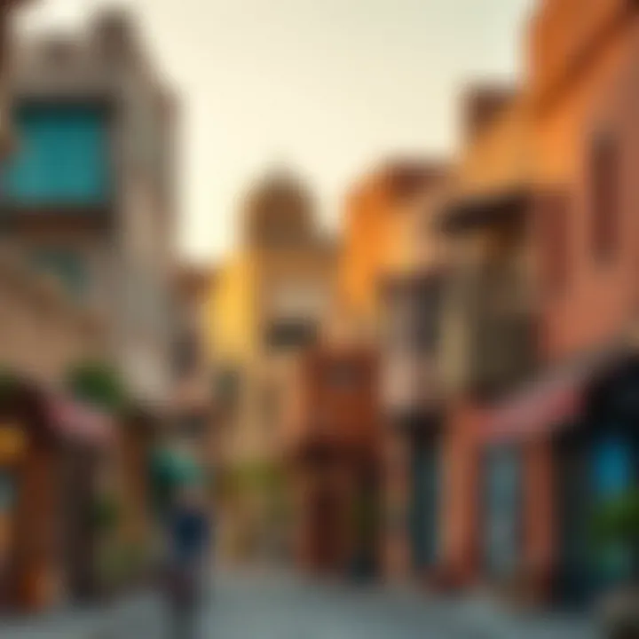 Cultural district in Dubai displaying traditional architecture and art galleries