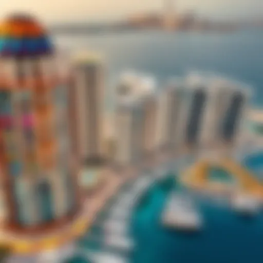 Aerial view of Dubai Marina showcasing luxury waterfront living