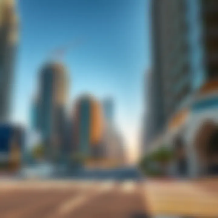 Urban Development and Growth around Du Hamdan Street Urban development initiatives shaping the skyline near Du Hamdan Street