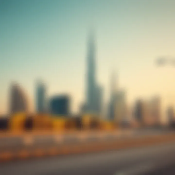 Modern skyline featuring iconic skyscrapers