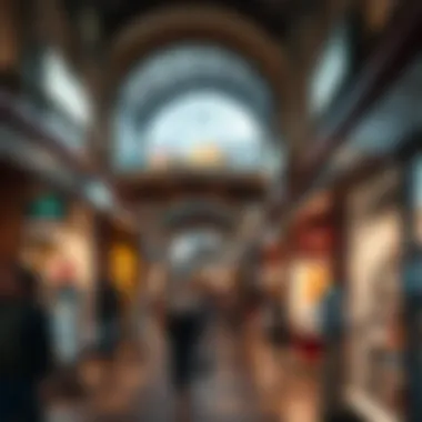 Economic Impact of Dubai's Outlet Culture A bustling scene depicting the economic impact of shopping in Dubai