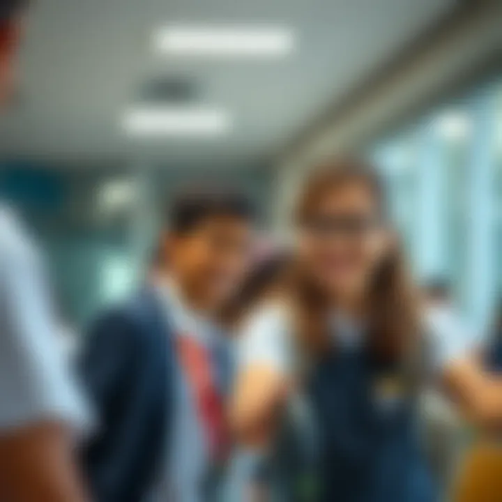 Students engaging in various extracurricular activities
