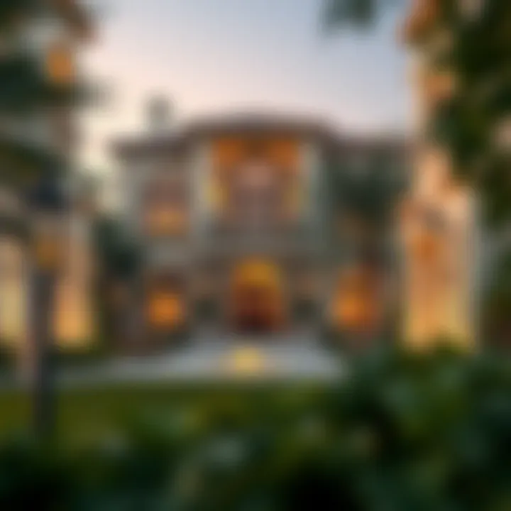 Luxurious villa within Emirates Park highlighting architectural design