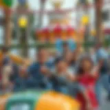 A vibrant family enjoying a day at a theme park in Dubai