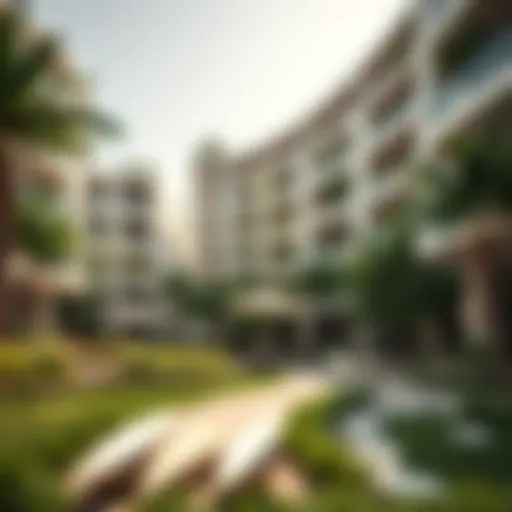 Modern Architecture in Gentle Park Dubai View of Gentle Park showcasing modern architecture and green spaces