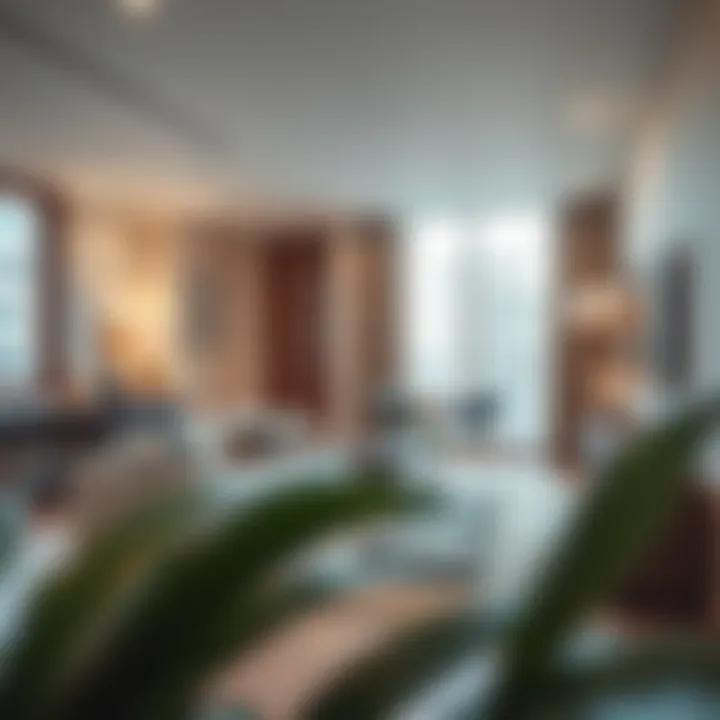 Cozy living area in a well-furnished hotel apartment