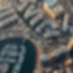 Aerial view of Jumeirah Lake Towers showcasing the cluster layout