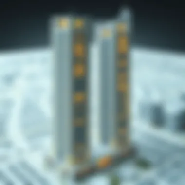 A detailed architectural plan of a light commercial tower highlighting unique features.