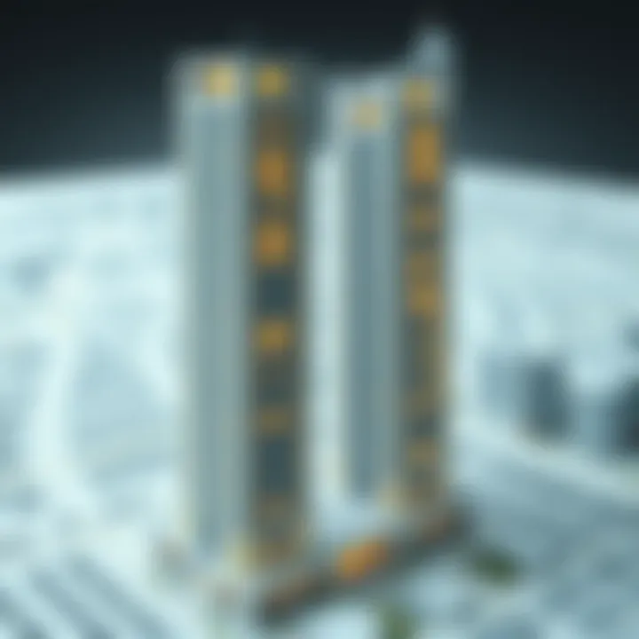 A detailed architectural plan of a light commercial tower highlighting unique features.