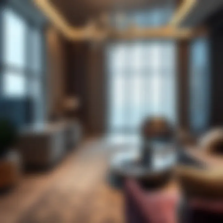 Luxurious Interior Design of Marriott Residence Luxurious interior design of a Marriott Residence apartment highlighting spacious living areas