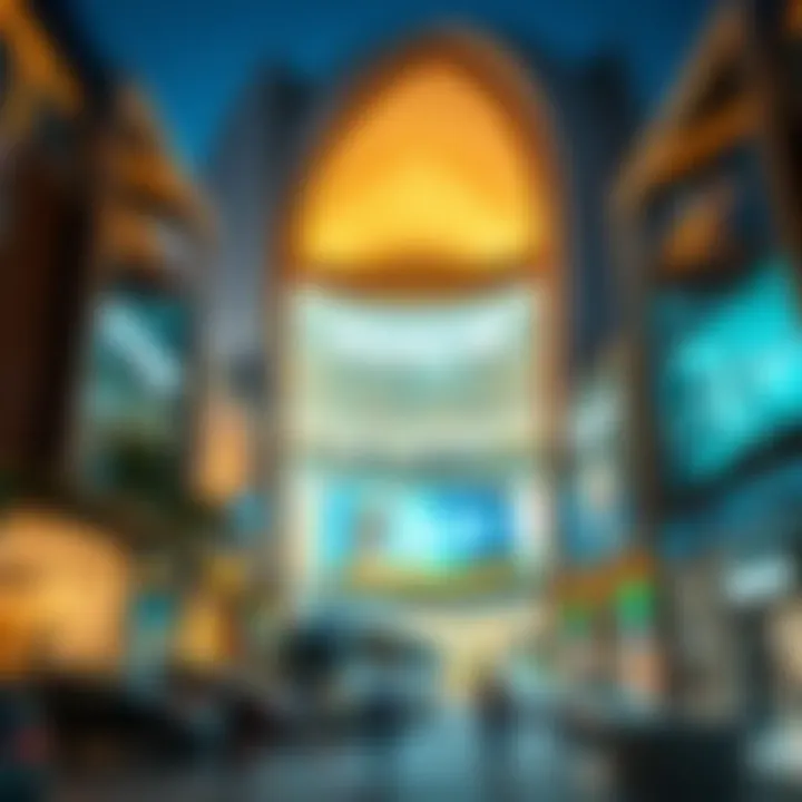 Architectural Marvel of Mazyad Mall Exterior view of Mazyad Mall highlighting its architectural design