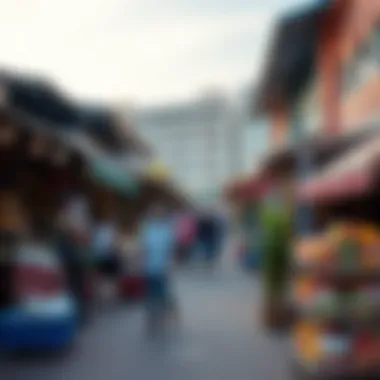 A bustling market scene in DMCC, representing the local culture and amenities