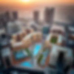 Aerial view of مركز الريم showcasing its urban layout