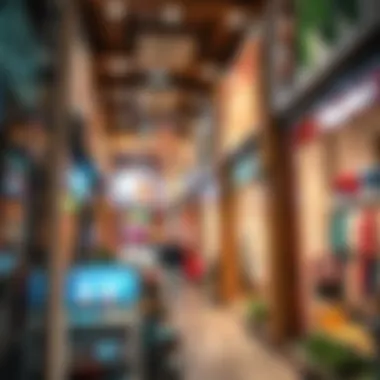A vibrant retail area inside a new mall filled with diverse shopping options