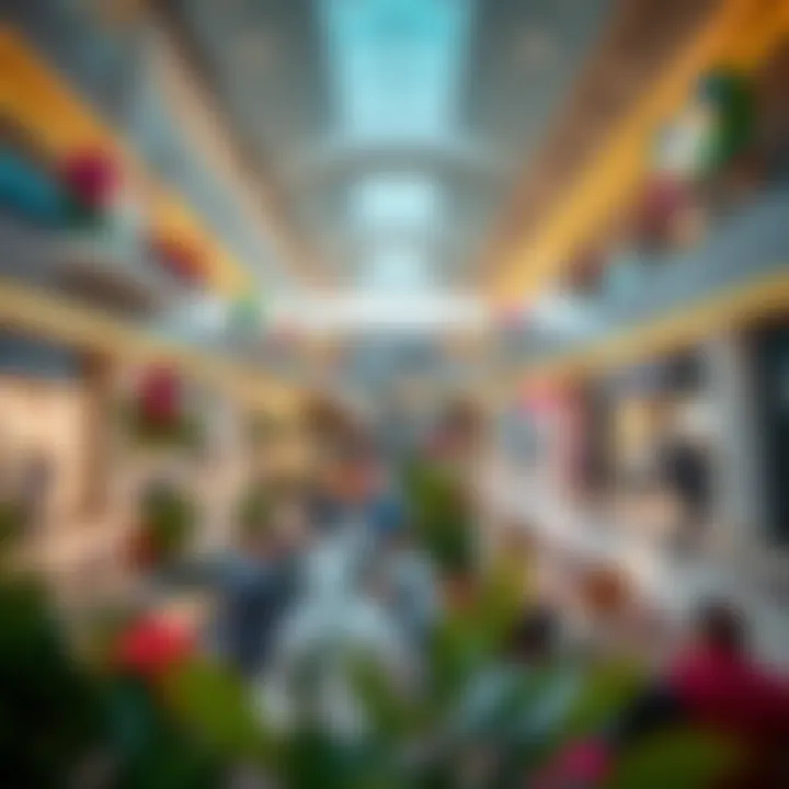 An integrated leisure space in a mall promoting social interaction and community engagement