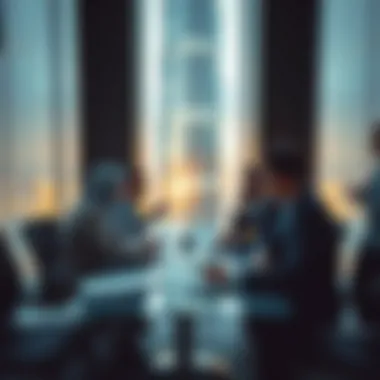 Business professionals engaging in a meeting within Burj Khalifa