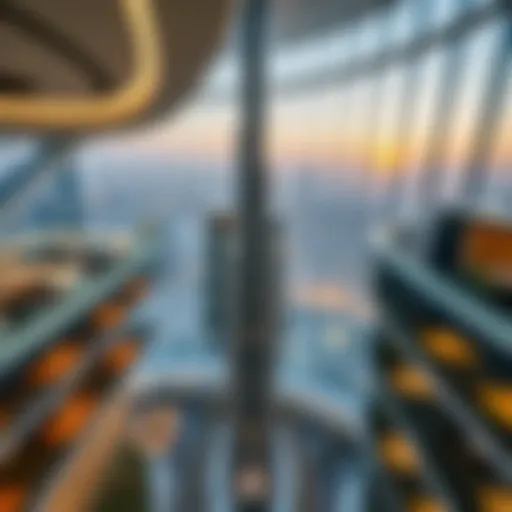 Panoramic view of Burj Khalifa office spaces showcasing modern architecture