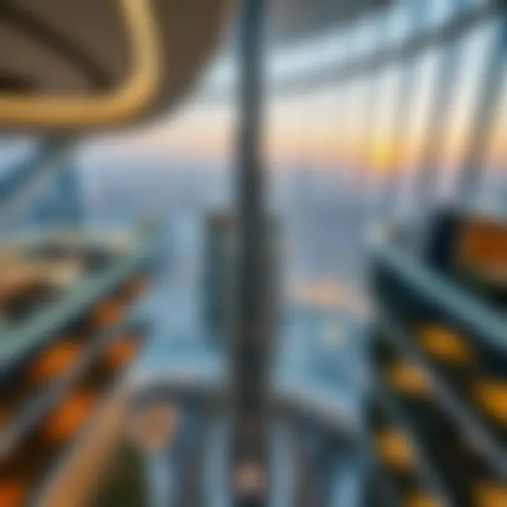 Panoramic view of Burj Khalifa office spaces showcasing modern architecture