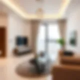 Stylish one BHK apartment interior showcasing modern design.