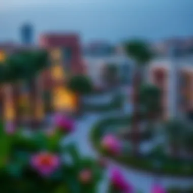 Al Nahda Vibrancy and Community Features Vibrant neighborhood view of Al Nahda featuring parks and amenities.