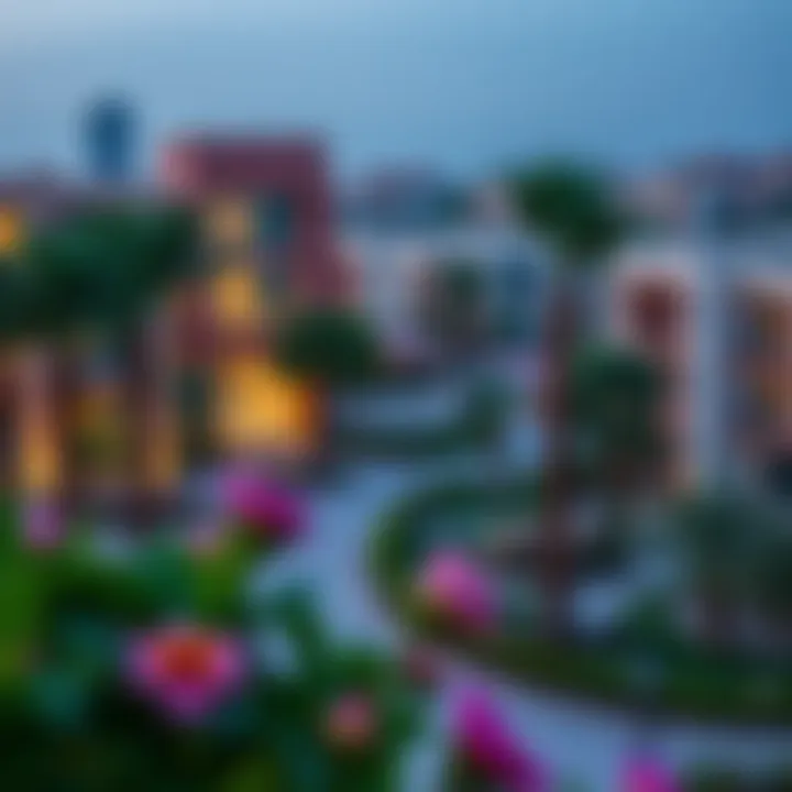 Al Nahda Vibrancy and Community Features Vibrant neighborhood view of Al Nahda featuring parks and amenities.