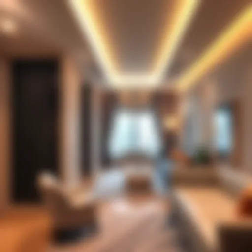 Stylish partition room interior in Burjuman