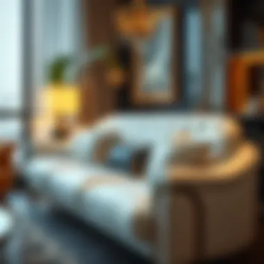 Luxurious sofa with a fresh cleaning finish