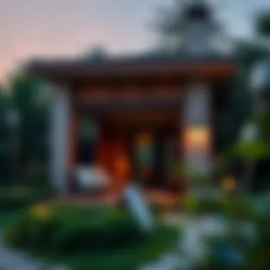 A cozy hidden retreat surrounded by lush greenery